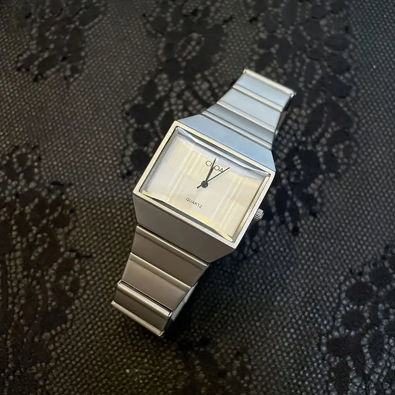 Ciloa Silver Classic Square Dial Watch for Women