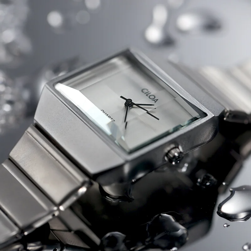 Ciloa Silver Classic Square Dial Watch for Women