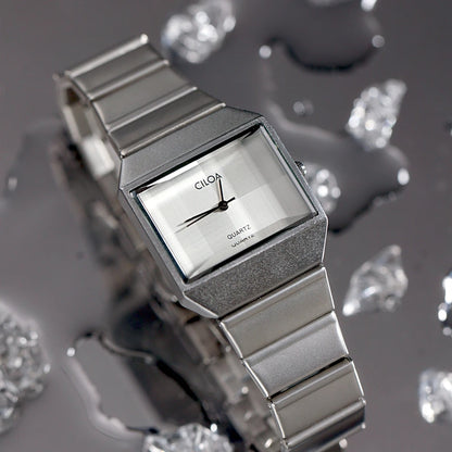 Ciloa Silver Classic Square Dial Watch for Women