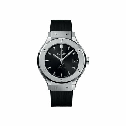 Hublot Classic Fusion Titanium – Minimalist Black & Silver Design