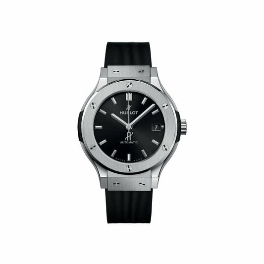 Hublot Classic Fusion Titanium – Minimalist Black & Silver Design