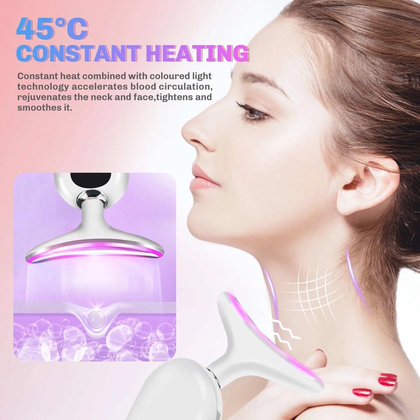 ✅ 7 LED Light Therapy Modes – Target wrinkles, acne, dark spots & dullness
